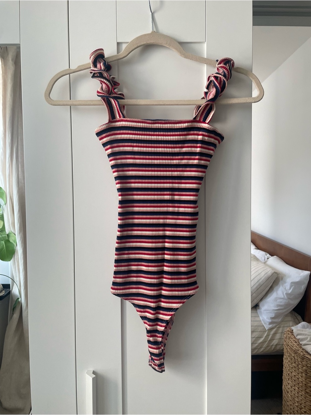 Reformation Striped Bodysuit